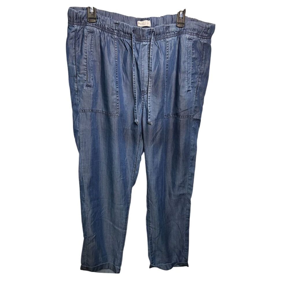 Gap Women's Jogger Pants XL Blue TENCEL™ Utility Casual Tapered